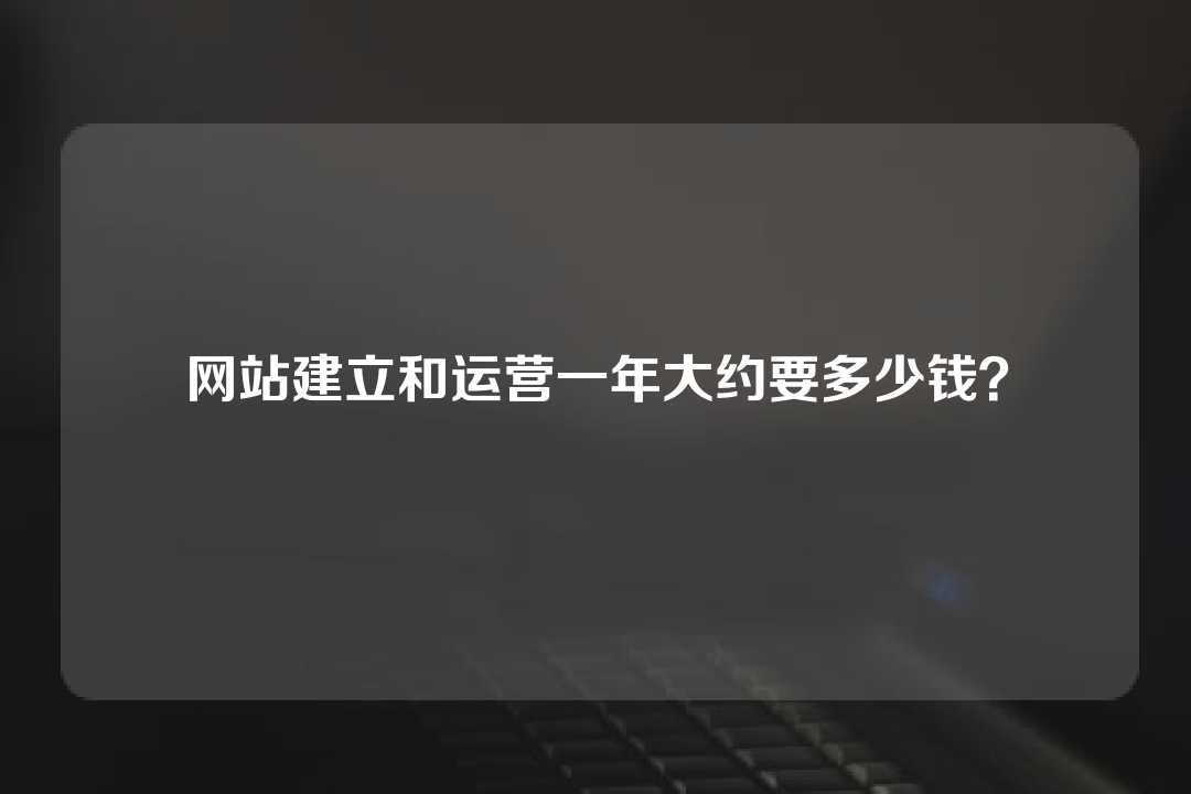 網(wǎng)站建立和運(yùn)營(yíng)一年大約要多少錢？